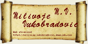 Milivoje Vukobradović vizit kartica